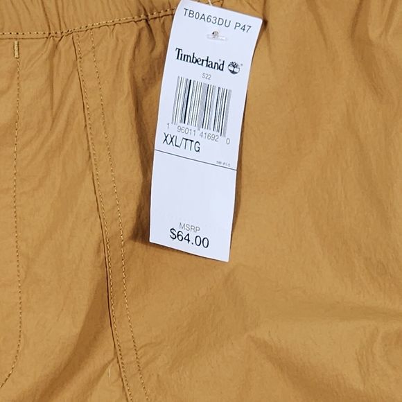 Timberland Cargo Shorts Mens 2XL Wheat Brown Outdoor Hiking Logo Quick Dry - Picture 4 of 10